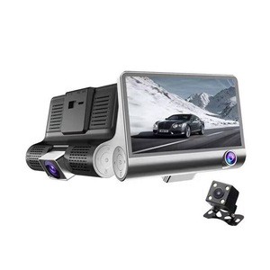Best selling 4 Inch 3 lens 140 Degree  Front Interior &amp; Rear View 1080P Full HD Car Camera 3 Lens Car Black Box