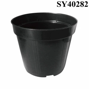 Black 2 gallon nursery garden plastic flower pots