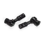 Black Color Universal Motorcycle CNC Anodize Aluminum Wheel Tire Valves Stem Air Tire Cap 90 Degree