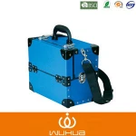 Black corner Blue aluminum hairdressing carry cases instrument tool case