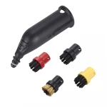 Black Steam Power Nozzle with Small Round brush  Nylon Brush For Karcher Steam Cleaner SC1 SC2 SC3 SC4 SC5 CTK10 CTK20