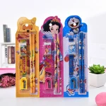 Blister Card Packing Different Design Pencil Eraser Sharpener Set HB pencil set