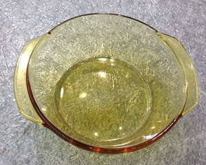 Borosilicate Amber color glass casserole