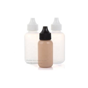 Boston Round Squeezable Airbrush Makeup Bottle with Tottle Top