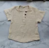 Boys Tshirts Summer Kids Tops Clothes Children T shirt for Baby Boy Short Sleeve T-Shirt solid linen fashion manufacturer soft