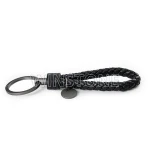 Braided car Leather Key-Chains Keyring Handbags Charms Deluxe Key Holder Leather with Metal zinc alloy ring