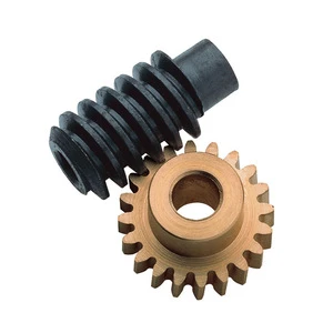 Brass gear and steel worm drive set