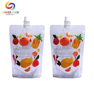 BRC Printed Laminated Foil Juice Spout Pouch Bags
