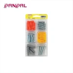 BSCI Approved Plastic Wall Anchors Self Tapping Screws Assortment Kit