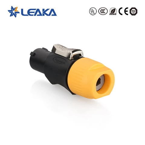 Bulkhead El Electrical Connector Male Female Plug 3 Pin speaker powercon Connector  Cable Ip65 Connector With Dust cover