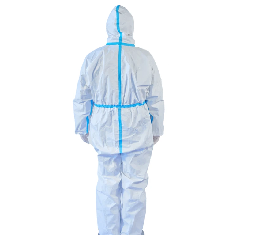 Buy Isolation Gown Disposable Coverall Nonwoven Sms Virus Protection Suit Full Body Biological Protective Safety Clothing Isola