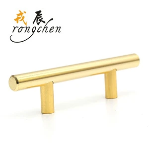 Cabinet T bar custom handle with golden plated