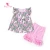 Import Cactus Printing Top Shirt Pink Ruffle Shorts Set Cotton Knit Outfit Wholesale Baby Girls Clothing Set from China