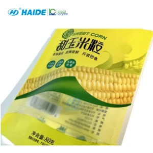 Canned Sweet Corn kernel in nitrogen filled Vacuum packed ALOx high oxygen and moisture barrier clear retort pouch