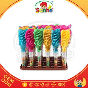 Cartoon shaped comb toy candy with candy and chocolate
