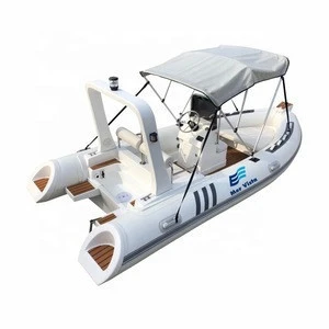 CE Novel Item Durable PVC Rigid Inflatable Fiberglass Rib 480 Boat For Sale
