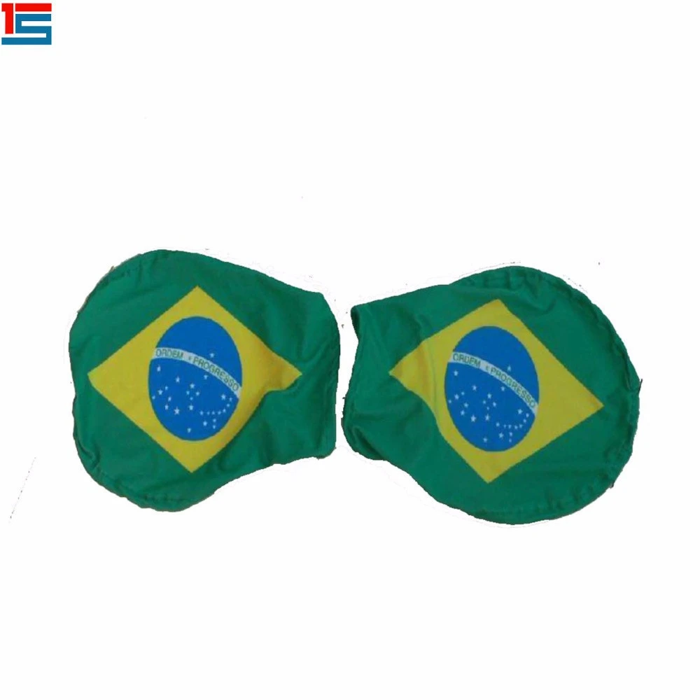 celebrate World cup factory supply customized wholesale Brazil country flag picture car mirror cover