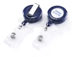 Cheap and Retractable customized plastic  id badge reel holder pull reel key with belt clip