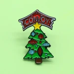 Cheap Metal Crafts Christmas Tree Pin Birthday Badge Gifts Hard Enamel Pin Manufacturer Custom Lapel Pins