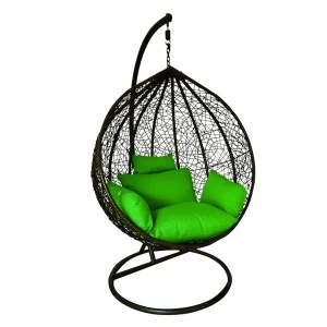 Cheap Price Indoor Outdoor Patio Rattan Wicker Hanging Egg Swing Chair With Metal Stand