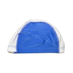 Cheap Sale Blue Fabric Kids Lycra Swim Caps