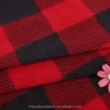 Chengbang Knitting Manufacture Red Home Fashions Print Buffalo Check Plush Polar Fleece Fabric for Toys