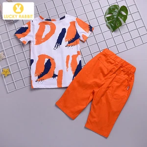 Children Clothing Manufacturers China Two Piece T-Shirt And Pants Clothing Sets Boys Matching Clothes Summer Wear For Boys