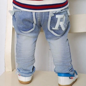 Children Girl Brand Name New Fashion Washed Jeans From China Apparel Factory