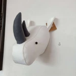 Children's room clothing store animal head wall decorated with wool felt wall hanging Nordic style ins hot style pink swan