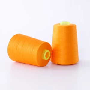 China Factory Supply 40S/2 Yellow Wholesale Clothing Sewing Polyster Thread