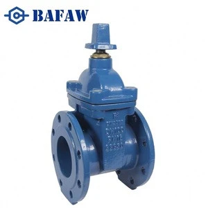 China manufacturer flanged type din cast iron cast steel resilient seated flanged gate valve