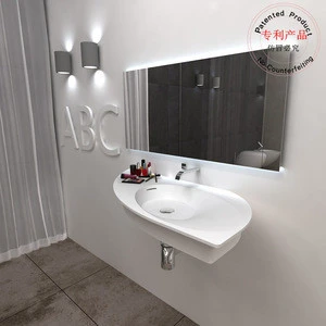 China stone resin lavabo, bathroom sink, hanging basin BS-8425