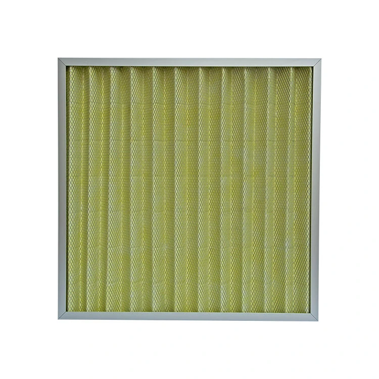 China Supplier Aluminum Frame Air Filter F7 Pleated Filter Synthetic Fiber/Non-woven Fabrics Media F5/F6/F8/F9 Replacement