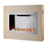China supplier LJSF3504ME white pebble painting decoration parts attractive style antique electric fireplace