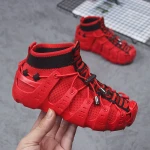 China Wholesale men casual sport shoes fashion high quality shoes fly knitted mesh running casual sports