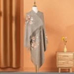 chinese folk new arrival autumn wear and winter wool stylish versatile women heavy scarf shawl new design patern warm 100% wool