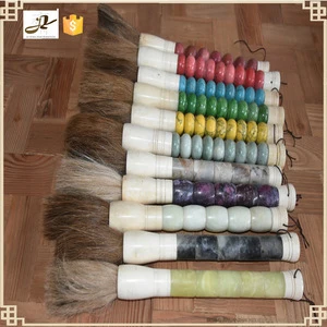Chinese home handcrafts decoration accessories wholesale gifts chinese new big calligraphy jade writing brush