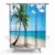 Import Chinesr Supplier Cheap Price 3D Printing Beach Scenery Pattern Hotel Bathroom Decoration Washable Shower Curtain from China
