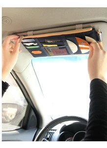 Chiyuan car sun visor organizer CD holder storage bag for car