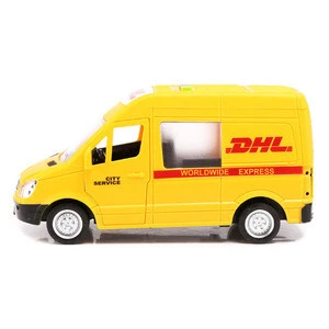 City courier service 1:16 inertia dhl toy truck express vehicle with light and sound