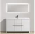 Import classical hotel white bathroom vanity cabinet simple cheap from China