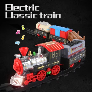 Classical Toy Electric Toy Train Sets Train Track Toys Train Plastic Box Window Picture Style Packing Cypress PCS Color Material