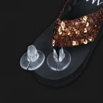 Clear Anti-Slip Soft Silicone Gel Toe Protector Flip-Flops Sandal Inserts Insole Foot Pad Toe Guards Cushions Toe Separator