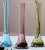 Import colored glass vase slim design from China