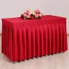 Colorful Flannelette Corduroy Flannel Square Table Skirt for wedding