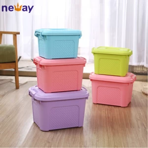 Colorful PP storage box plastic with lids