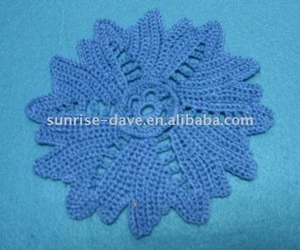 Cotton Doily in crocheted blue/Machine made doilies Y806