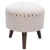 Import Cotton printed multi-color rug upholstered wooden round stool ottoman from China