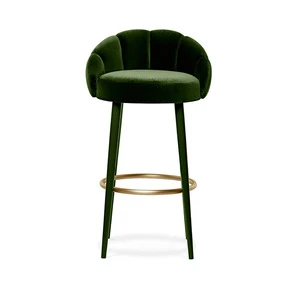 Counter stool in High Grade Green Velvet Modern Light Luxury Bar Chairs For Home Counter Bar