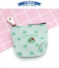 Creative cloth art canvas purse key South Korea stationery happy family package horizontal square zero wallet